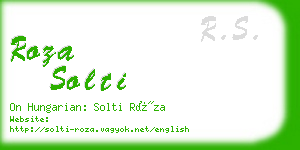 roza solti business card